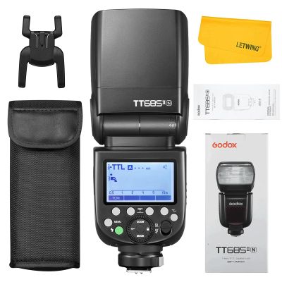 Godox TT685II TT685II-N Flash for Nikon, GN60 2.4G Wireless TTL External Flash HSS 1/8000s, 0.1-2.6s Recycle Time, Quick-Release Lock, Compatible for Nikon DSLR Cameras