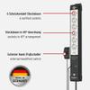 Brennenstuhl Premium-Line Comfort Switch Plus Power Strip 6-Way (3 m Cable, Additional Hand/Foot Switch, Wall Mounting, Made in Germany) Black/Grey view 2