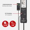 Brennenstuhl Premium-Line Comfort Switch Plus Power Strip 6-Way (3 m Cable, Additional Hand/Foot Switch, Wall Mounting, Made in Germany) Black/Grey view 3