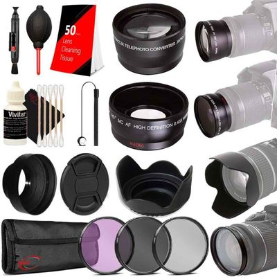 52MM Import Model Telephoto & Wide Angle Lens + Extended Accessory Kit