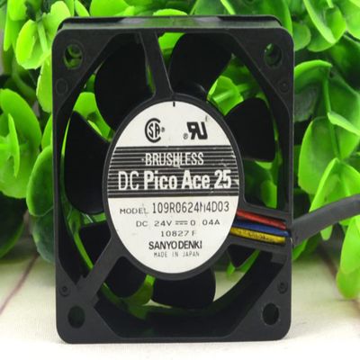109R0624M4D03 60x60x25mm 24V 0.04A 3000RPM 14.77CFM 6cm 3-Wire Cooling Fan