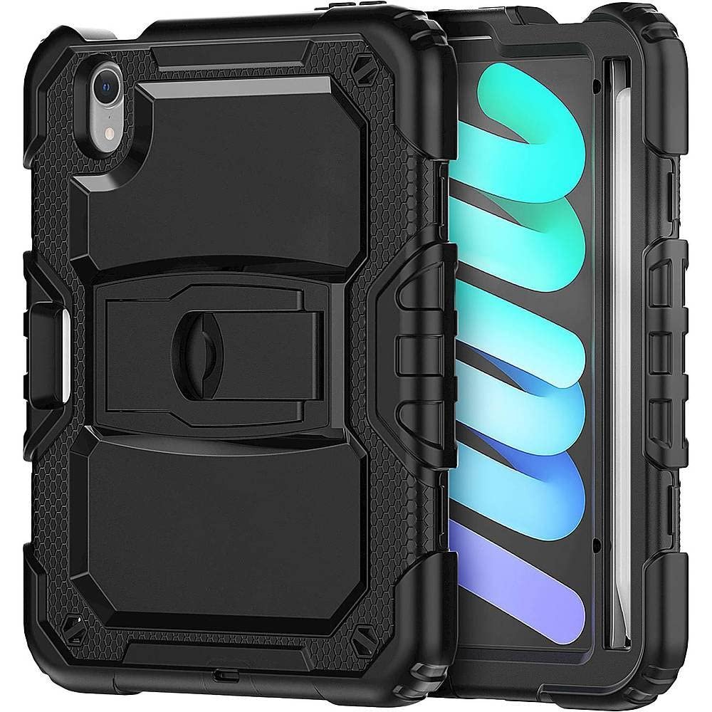 Sahara - Raider Series Heavy-Duty Case for iPad mini (A17 Pro) and iPad mini (6th Generation 2021), Scorpion Black, (TB00055)