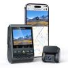 VIOFO Dual Dash Cam, 2K 1440P 60fps+1080P 30fps Front and Rear Dash Camera with Wi-Fi GPS, Parking Mode, Emergency Recording, Super Capacitor, Motion Detection (A129 Plus Duo) (Renewed) view 1