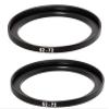 (2 Pcs) 62-72MM Step-Up Ring Adapter, 62mm to 72 mm Steps Up Filter Ring Adapter, 62 mm Male 72 mm Female Stepping Up Ring for DSLR Camera Lens ND UV CPL Infrared Filters view 1