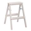 BIRDROCK HOME 2 Step Compact Steel Step Ladder - Sturdy Thin Folding Stool - Anti-Slip Steps - Great for Your Kitchen, Pantry, Closets, or Home Office - Indoor Stool - Silver view 1