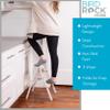 BIRDROCK HOME 2 Step Compact Steel Step Ladder - Sturdy Thin Folding Stool - Anti-Slip Steps - Great for Your Kitchen, Pantry, Closets, or Home Office - Indoor Stool - Silver view 2
