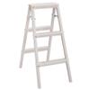 BIRDROCK HOME 3 Step Compact Steel Step Ladder - Sturdy Thin Folding Stool - Anti-Slip Steps - Great for Your Kitchen, Pantry, Closets, or Home Office - Indoor Stool - Silver view 1