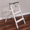 BIRDROCK HOME 3 Step Compact Steel Step Ladder - Sturdy Thin Folding Stool - Anti-Slip Steps - Great for Your Kitchen, Pantry, Closets, or Home Office - Indoor Stool - Silver view 4