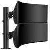 Atdec AWMS-2-LTH75-H-B Dual Stack Heavy Monitor Desk Mount - Flat and Curved up to 49in - VESA 75x75, 100x100 - Tool-Free Adjustable Monitor Height, tilt, pan - Quick Display Release, Black view 1