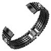 Compatible for Fitbit Charge 5 Bands Bling Women Men Diamond Crystal Stainless Metal Replacement Strap for Charge 5 Fitness Tracker (Black) view 4