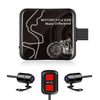 VSYSTO D6WL Motorcycle Dash Cam Front and Rear Dual 1080P Waterproof Cameras with WiFi App Control G-Sensor Loop Recording 256GB Support