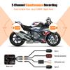 VSYSTO D6WL Motorcycle Dash Cam Front and Rear Dual 1080P Waterproof Cameras with WiFi App Control G-Sensor Loop Recording 256GB Support view 2