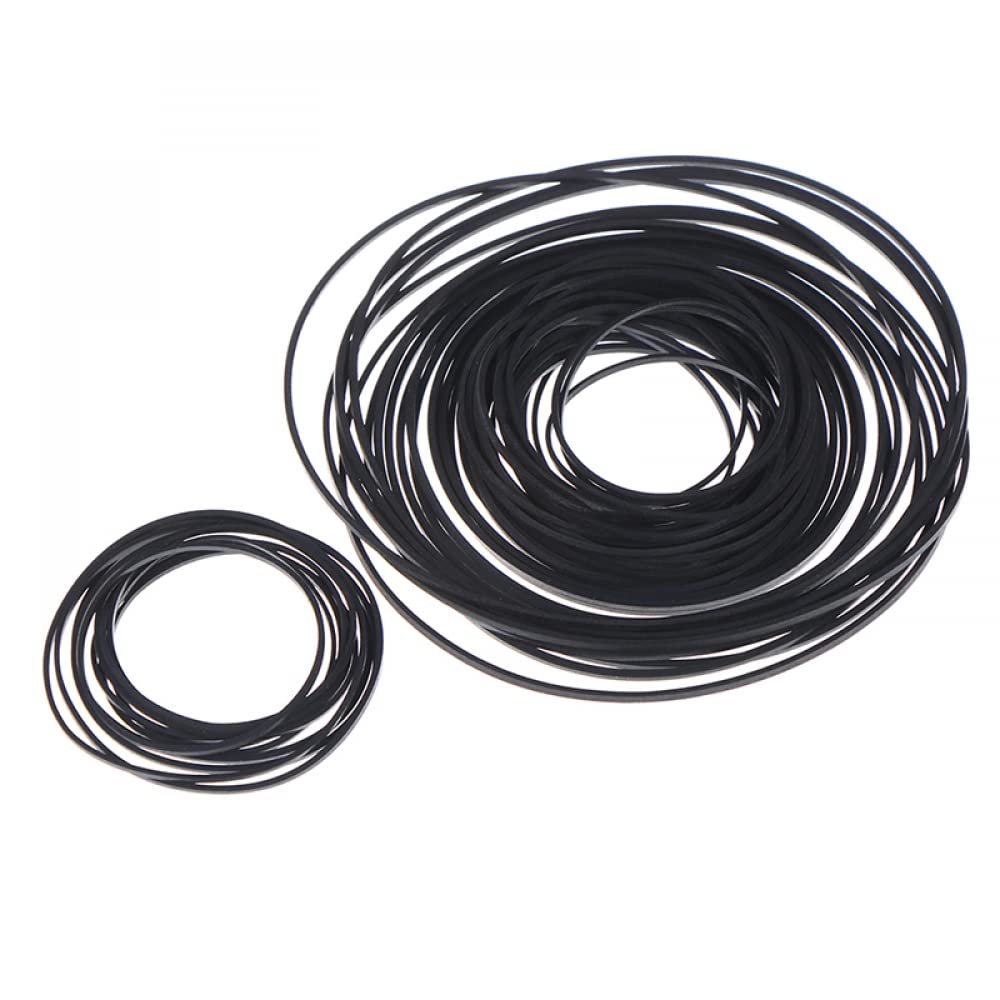 60PCS DVD Rubber Belt 26mm to 120mm Cassette Mixed Square Cassette Tape Recorder for Repair Maintenance