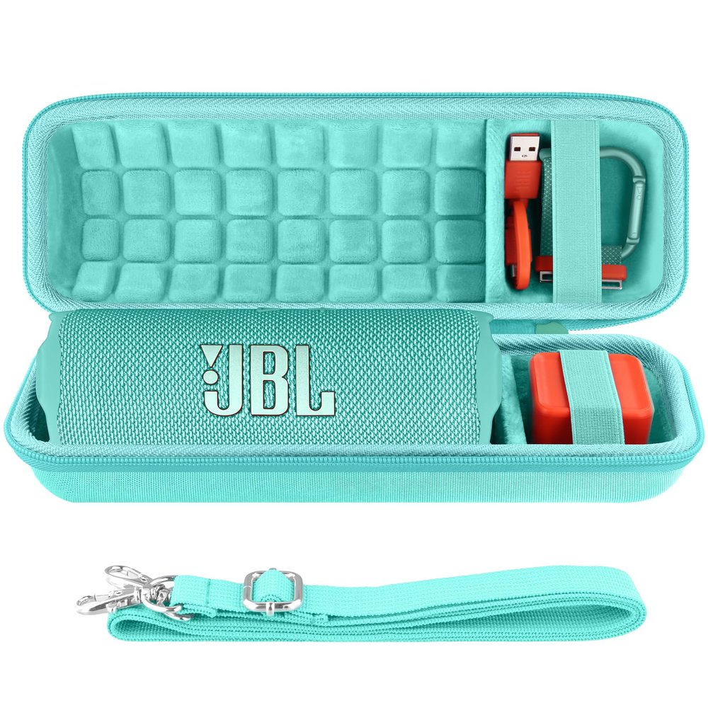 co2CREA Hard Travel Case Replacement for JBL Flip 7 Flip 6 FLIP 5 Waterproof Portable Bluetooth Speaker (Mint Green Case)