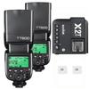 Godox 2pcs TT600 GN60 Camera Flash Speedlite,HSS 1/8000s Master Slave Off Speedlight 0.1-2.6s Recycle Time, 2.4GX System Receiver with Godox X2T-S Wireless Flash Trigger Compatible with Sony Camera view 1