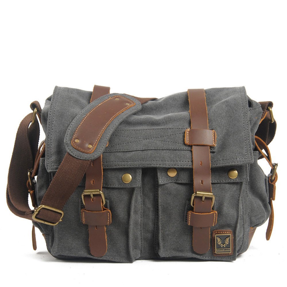 Eysee SLR Camera Bag, Canvas Bag, Shoulder Bags for Men, Shoulder Bag for Cameras, gray,