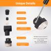 Elecbee M12 4-Pin A-Coded Female Right Angle Screw-Joint Termination Non-Shielded IP67 Waterproof Connector view 2