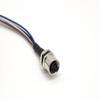Elecbee 4 Pin M8 Connector Famale Waterproof Straight Socket Back Mount Wiring 0.2M Solder view 2