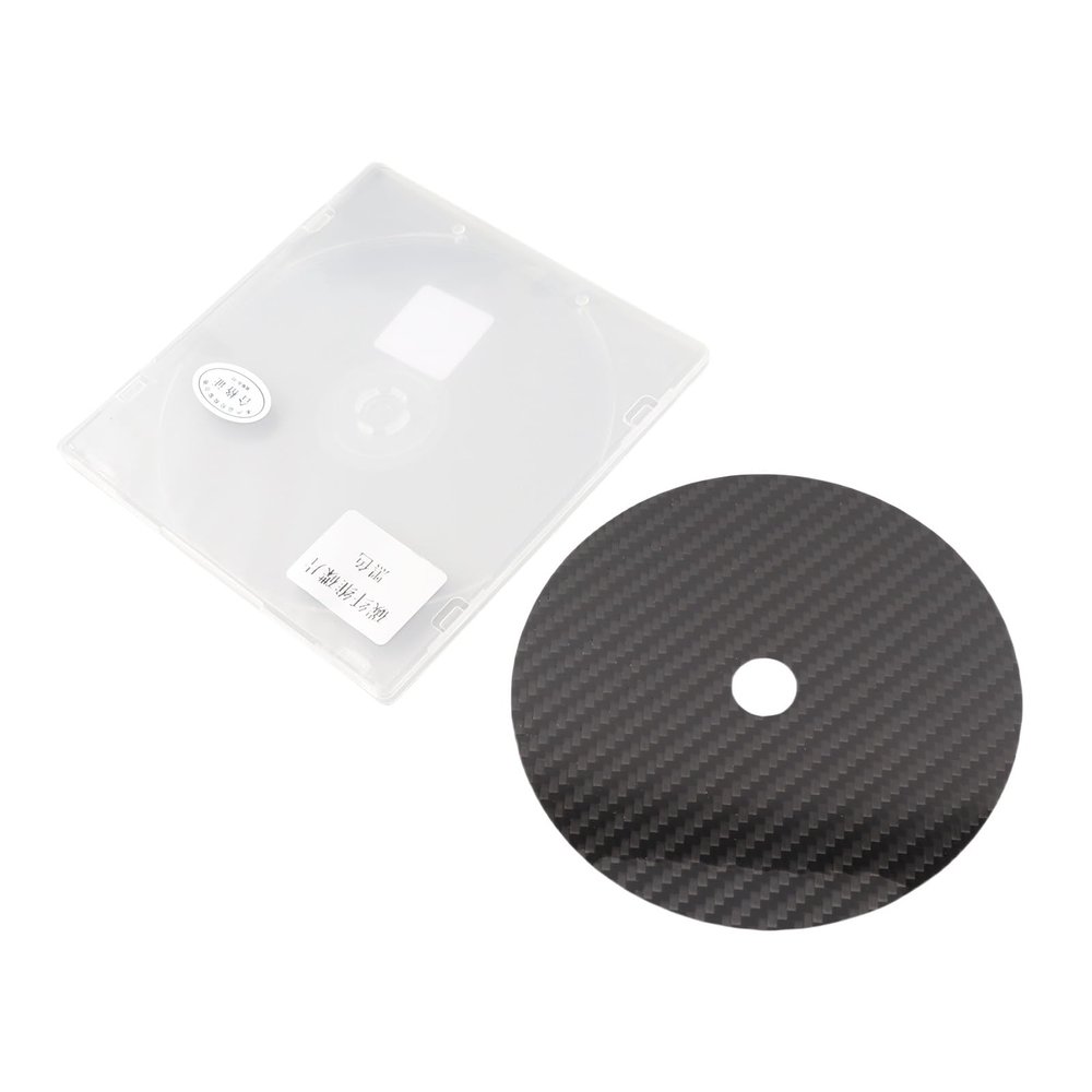 Zopsc-1 0.2mm Disc Stabilizer Carbon Fiber CD DVD Stabilizer Tuning Mat Carbon Fiber Made Disc Stabilizer Suitable for All Top Loading and Tray Loading CD Players(Black)