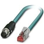 1407360, Network Cordset, CAT5, Str M12 M 4p to Str RJ45 M 8p, 2x2xAWG26, 1m, NBC-MSD/ 1,0-93E/R4AC SCO