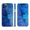 DesignSkinz - Compatible with Apple iPhone 13 Mini - Protective Vinyl Decal Wrap Skin Cover (Screen Trim & Back Glass Skin) - Blue Circuit Board V1 view 3
