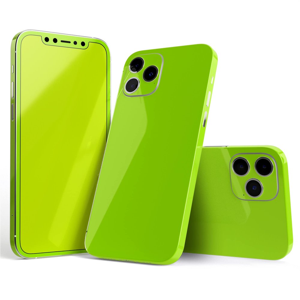 DesignSkinz - Compatible with Apple iPhone 8 - Protective Vinyl Decal Wrap Skin Cover (Screen Trim & Back Glass Skin) - Solid Green V3