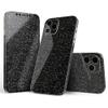 DesignSkinz - Compatible with Apple iPhone 7 Plus - Protective Vinyl Skin (Screen Trim & Back Glass Skin) - Sparkling Black Ultra Metallic Glitter view 1