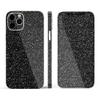 DesignSkinz - Compatible with Apple iPhone 7 Plus - Protective Vinyl Skin (Screen Trim & Back Glass Skin) - Sparkling Black Ultra Metallic Glitter view 3