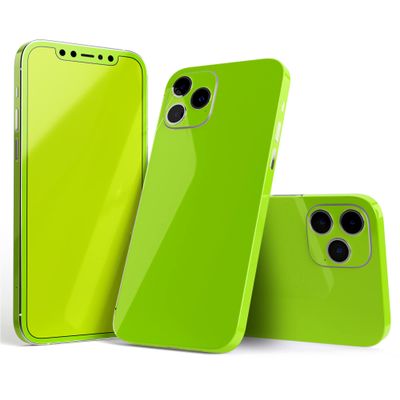 DesignSkinz - Compatible with Apple iPhone 11 Pro - Protective Vinyl Decal Wrap Skin Cover (Screen Trim & Back Glass Skin) - Solid Green V3