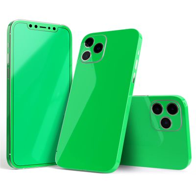 DesignSkinz - Compatible with Apple iPhone 8 - Protective Vinyl Decal Wrap Skin Cover (Screen Trim & Back Glass Skin) - Solid Green V2
