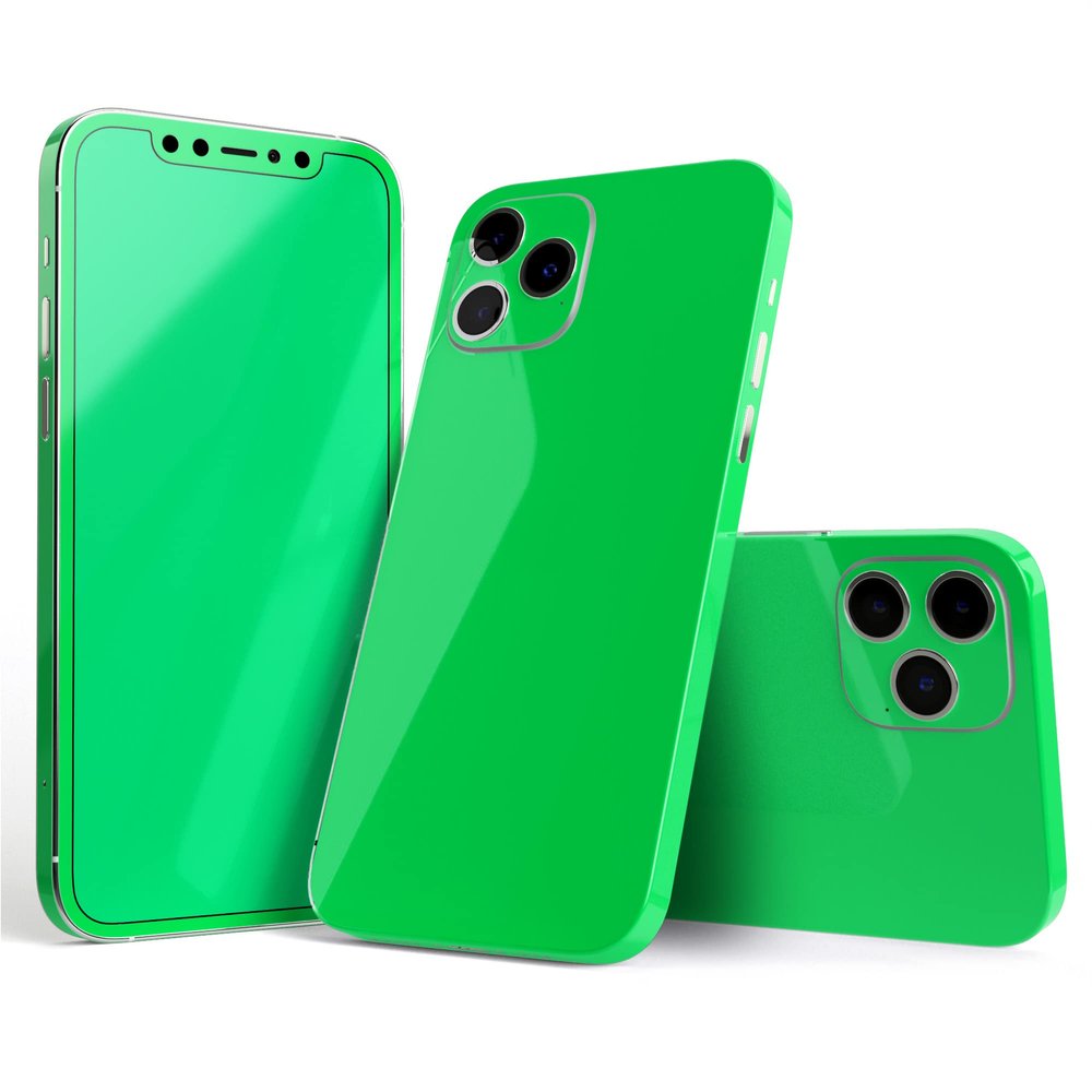 DesignSkinz - Compatible with Apple iPhone 8 - Protective Vinyl Decal Wrap Skin Cover (Screen Trim & Back Glass Skin) - Solid Green V2