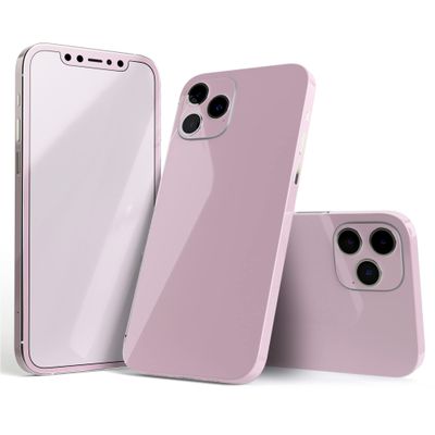 DesignSkinz - Compatible with Apple iPhone 13 Mini - Protective Vinyl Decal Wrap Skin Cover (Screen Trim & Back Glass Skin) - Baby Pink Pastel Color