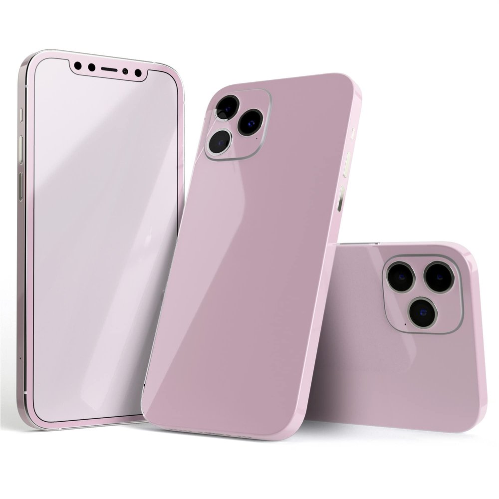 DesignSkinz - Compatible with Apple iPhone 13 Mini - Protective Vinyl Decal Wrap Skin Cover (Screen Trim & Back Glass Skin) - Baby Pink Pastel Color