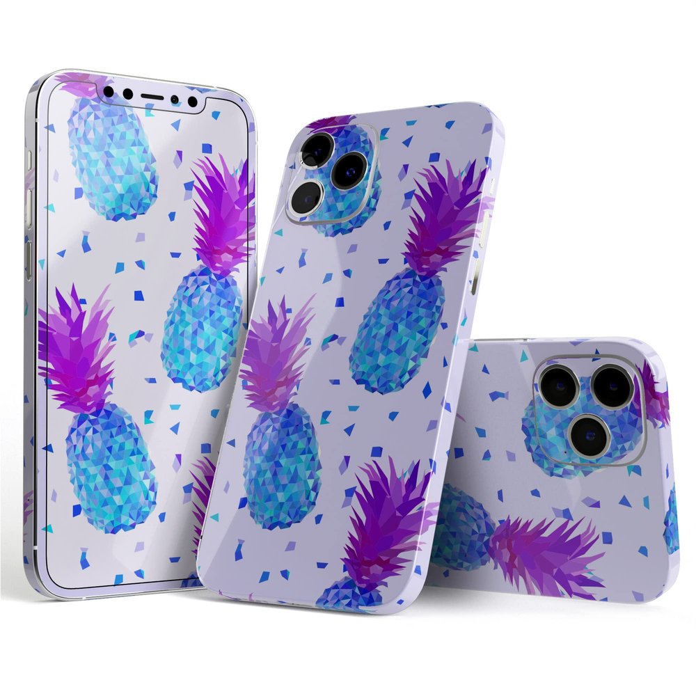 DesignSkinz - Compatible with Apple iPhone 13 Pro Max - Protective Vinyl Decal Wrap Skin Cover (Screen Trim & Back Glass Skin) - Disco Pineapple