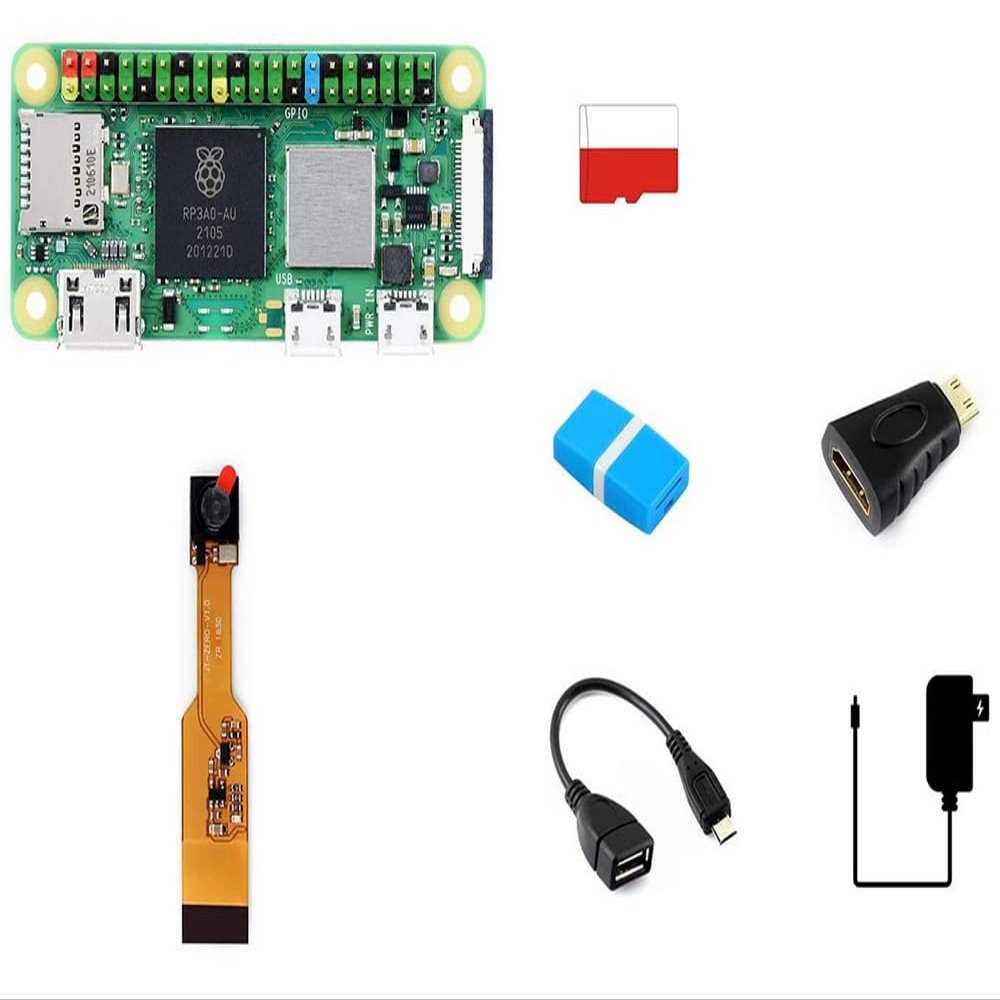 for Raspberry Pi Zero 2 WHC Package C Kit with RPi Zero V1.3 Camera Mini HDMI to HDMI Adapter Micro USB OTG Cable and SD Card Reader 16GB @XYGStudy (RPi Zero 2 WHC Package C)