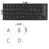 2Pcs Korean Keyboard Stickers for PC Computer Laptop Desktop Keyboard, Computer Keyboard Replacement Stickers (Korean),White Font Black Background view 2