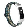 Adjustable Elastic Bands Compatible with Fitbit Alta/Alta HR, Soft Stretchy Nylon Sports Breathable Replacement Wristbands for Women Men (Blue Black Boho) view 2