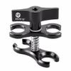 BGNing 2 in 1 Aluminum Scuba Diving Fixture Lights Arm Ball Butterfly Clip Clamp Mount Ball Base Adapter Compatible with GoPro Hero Camera (Two-Hole Butterfly Clip) view 1