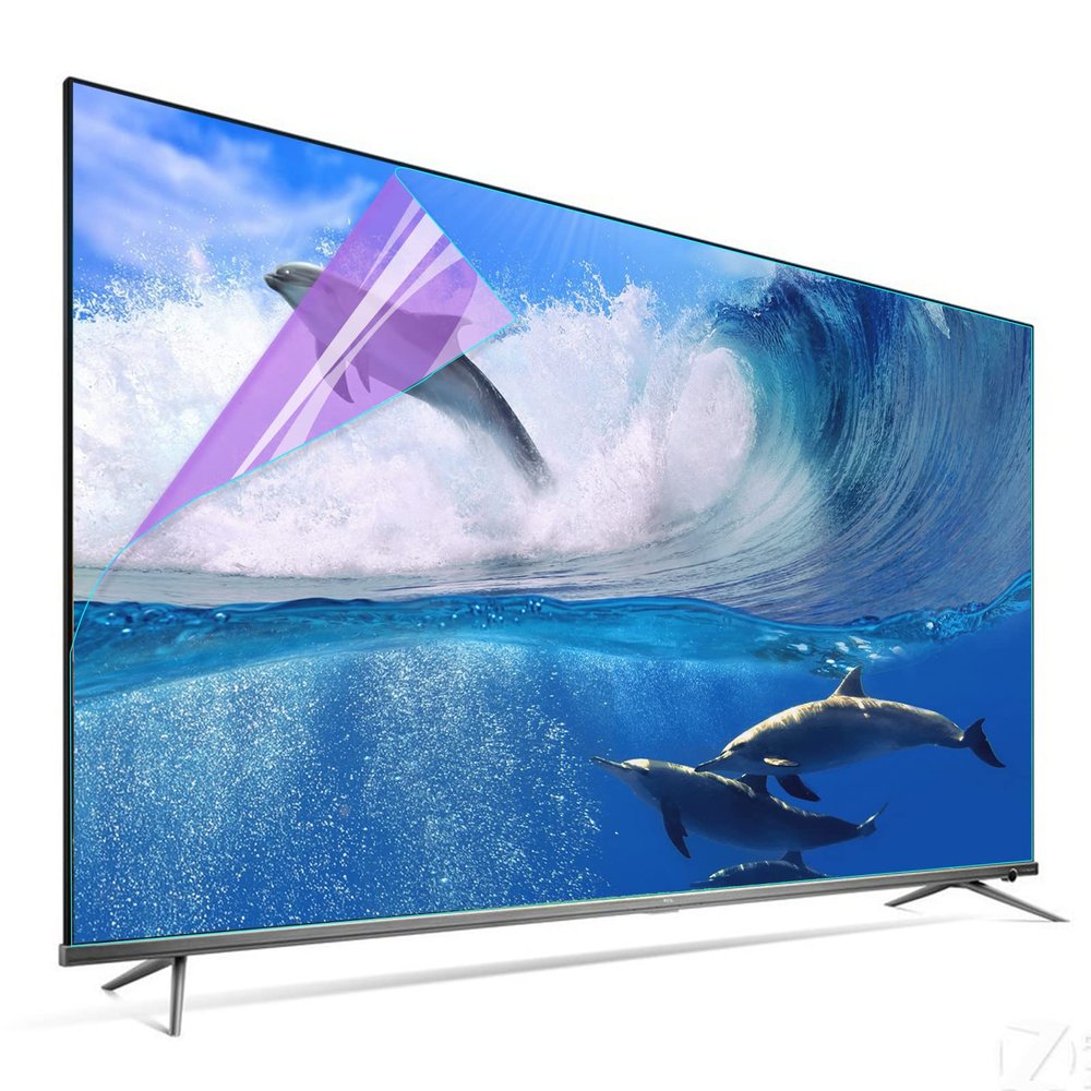 JHZDX TV Screen Matte Protector, Anti Glare Anti Blue Light & Eye Protective Ultra-Clear Film, 4-Sided Ring Glue Installation, No Air Bubbles,34"(815345mm)