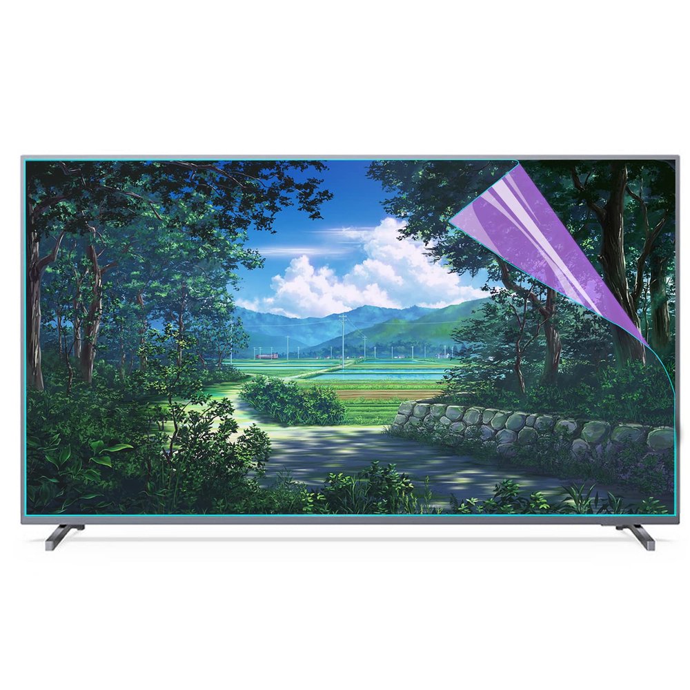 JHZDX 32-75 Inch TV Screen Anti Blue Light Filter Film, Screen Matte Protector, Blocking Harmful Blue Light from 380 to 495nm, for Sharp Sony Samsung Hisense LG Etc,50"(1101 * 620mm)