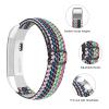 Adjustable Elastic Bands Compatible with Fitbit Alta/Alta HR, Soft Stretchy Nylon Sports Breathable Replacement Wristbands for Women Men (Colorful Boho) view 3
