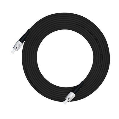 Jeirdus 40M FC to FC Outdoor Armored Simplex 9/125 SM Fiber Optic Cable Jumper - Optical Patch Cord, 40Meters/130ft Singlemode