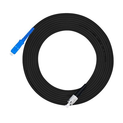 Jeirdus 25M SC to FC Outdoor Armored Simplex 9/125 SM Fiber Optic Cable Jumper Optical Patch Cord Singlemode 25Meters 80ft SC-FC