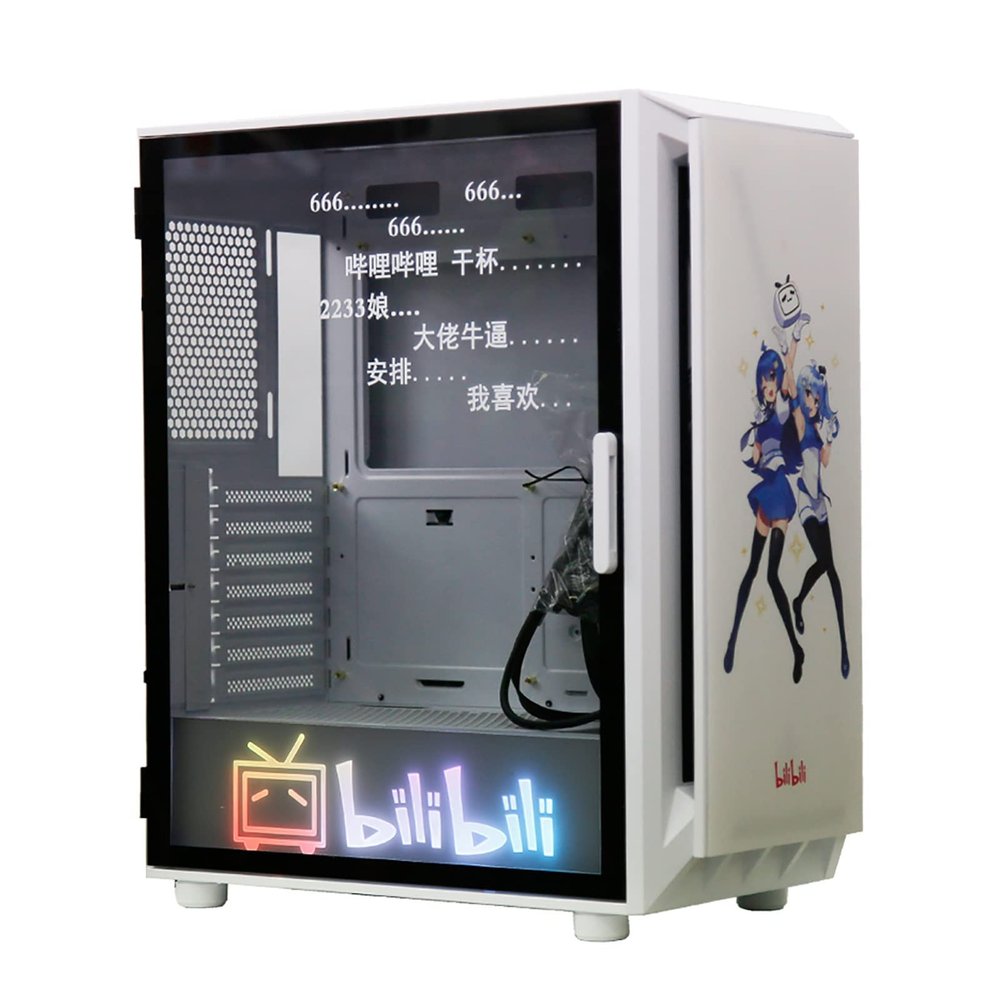 Gaming Case, Mid - Tower Pc Gaming Case ATX/M-ATX/ITX - Front I/o USB 3.0 Port - Tempered Glass Side Panel - Led Light Board - Tailored to You
