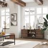 Novilla TV Stand for TV's up to 65 Inches, Modern Barn Door Entertainment Center TV Console, TV Table Storage Bookcase Shelf for Living Room, 58 Inches, Walnut view 1