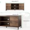 Novilla TV Stand for TV's up to 65 Inches, Modern Barn Door Entertainment Center TV Console, TV Table Storage Bookcase Shelf for Living Room, 58 Inches, Walnut view 2