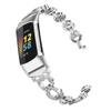 AISPORTS Compatible with Fitbit Charge 6/Charge 5 Band for Women, Slim Crystal Bling Glitter Diamond Rhinestones Metal Sport Wristband Bracelet Replacement Band for Fitbit Charge 6/Charge 5 view 1