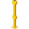 Global Industrial Steel Lift-Out Guard Rail in-Line Post, Double-Rail, 42"H, Yellow view 1