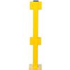 Global Industrial Steel Lift-Out Guard Rail in-Line Post, Double-Rail, 42"H, Yellow view 4