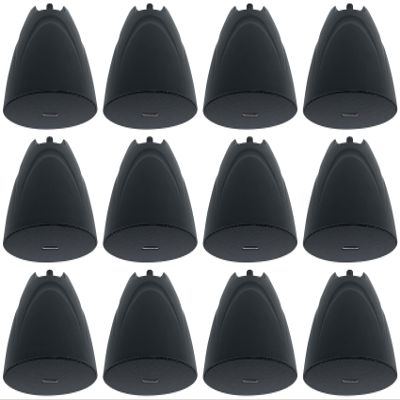 Rockville PEN-525T 5.25 in 70V Hanging Pendant Speakers, Black Finish, Suspension Cable Mount, for Restaurants and Bars, 12-Piece